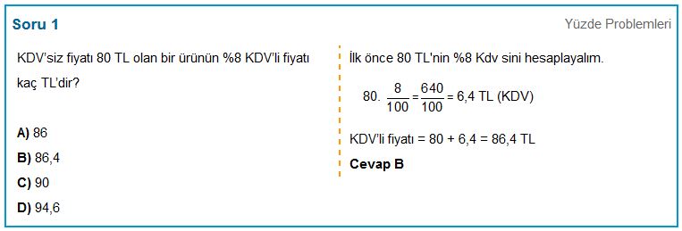 Yüzde Hesaplama Sorusu